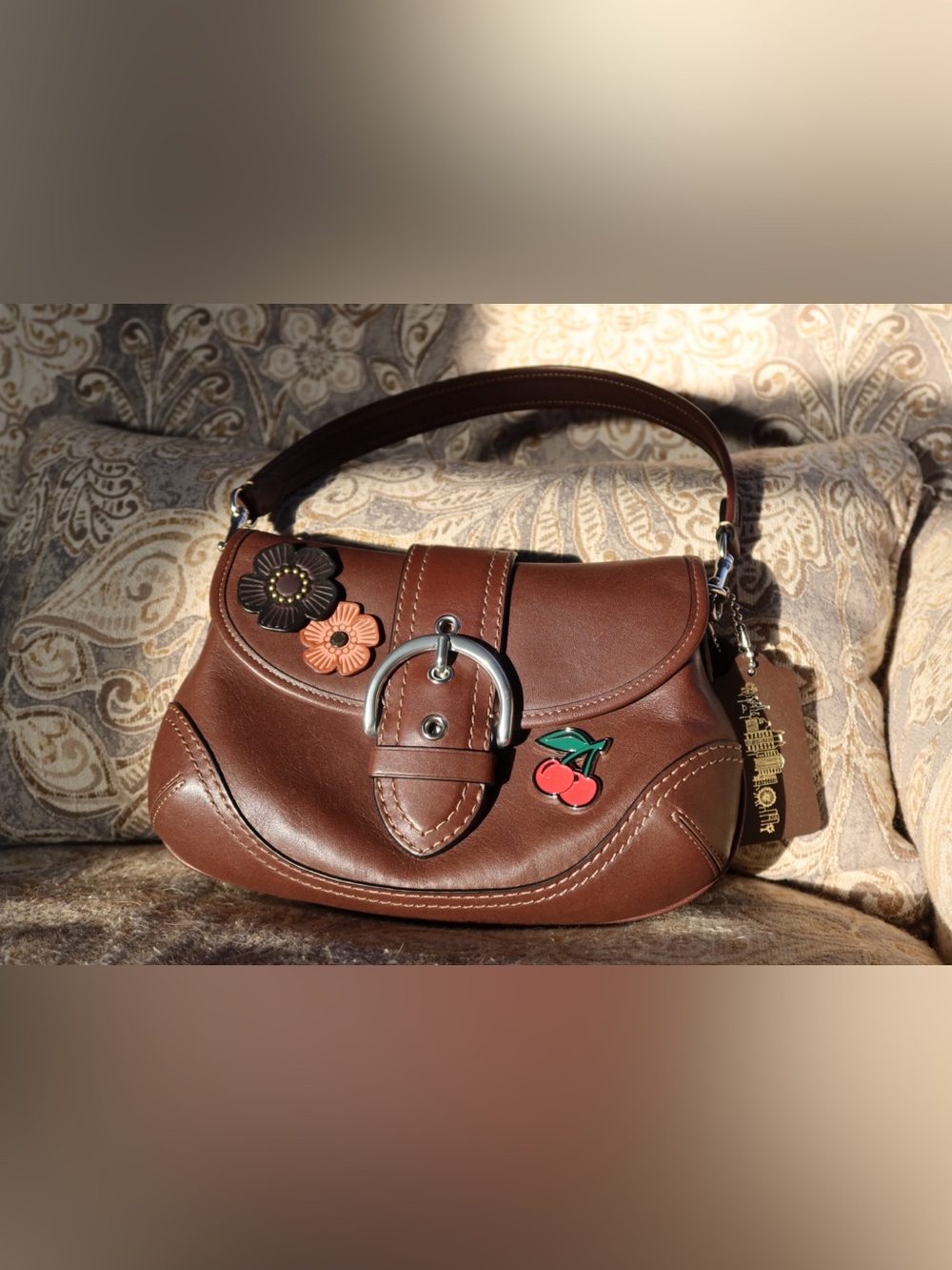 Coach Custom Maple Brown Soho Shoulder Bag with Orlando Tag
